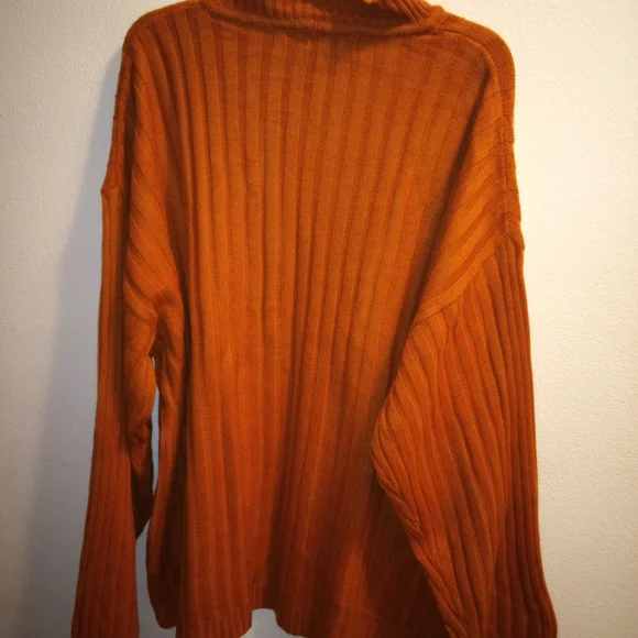 Men's Ribbed Sweater - Orange - Picture 2 of 3